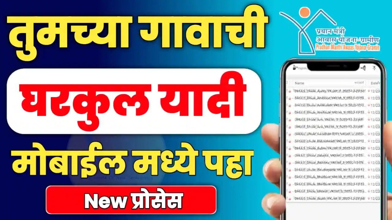 घरकुल यादी 2026 जाहीर,
